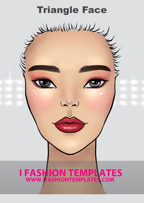 makeup chart - trinagle face